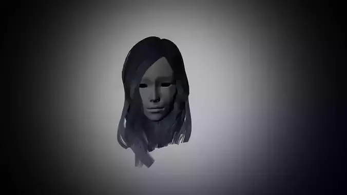 Hair for games Low-poly 3D model