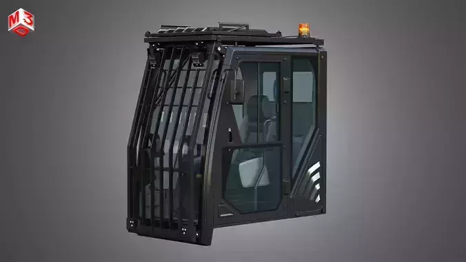 Driving Cabin - 6015B Hydraulic Mining Shovel 3D model