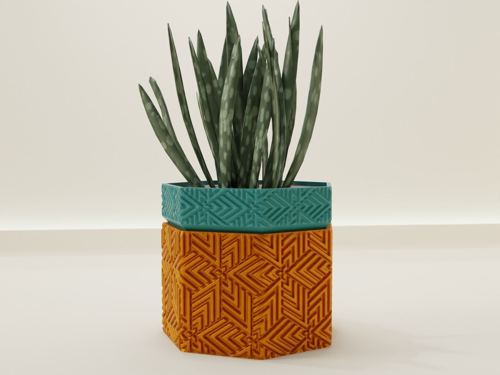 Self Watering pot 63 3D print model_7