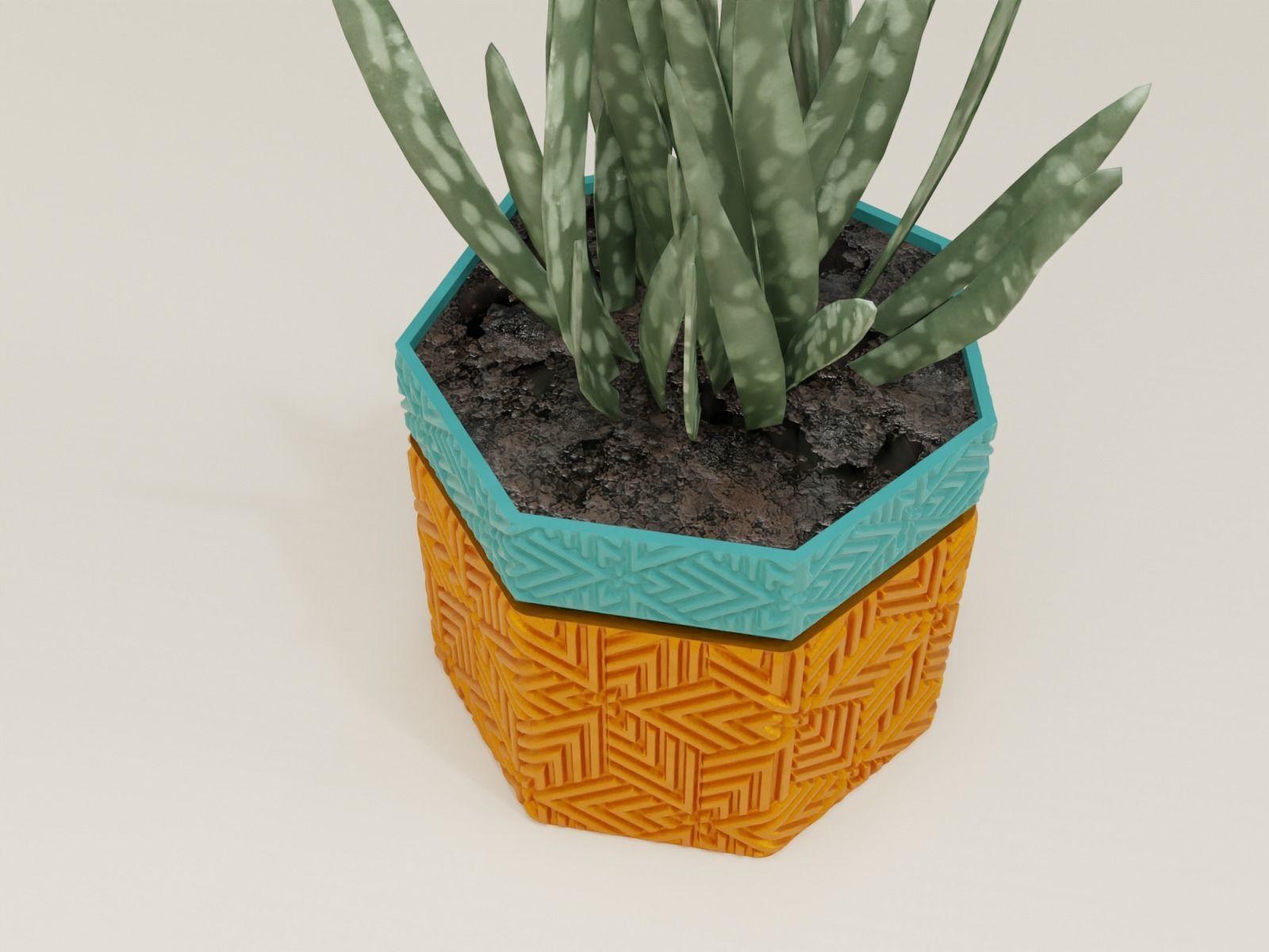 Self Watering pot 63 3D print model_5