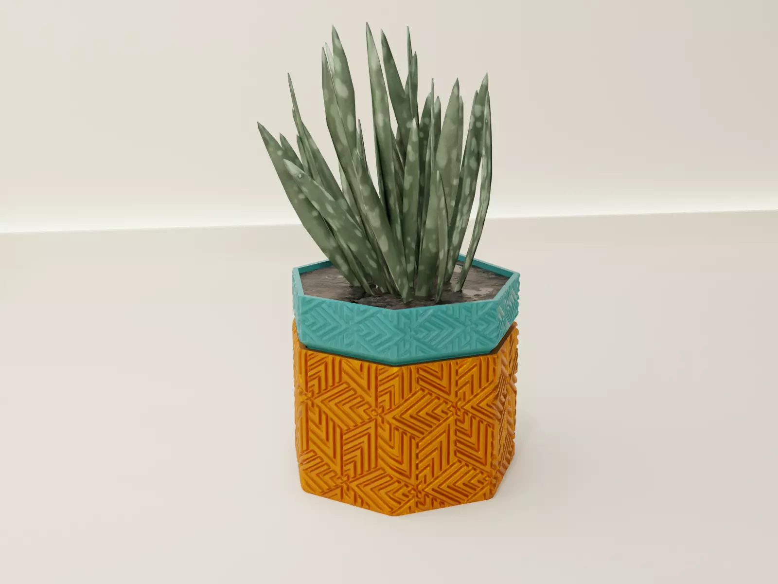 Self Watering pot 63 3D print model_0