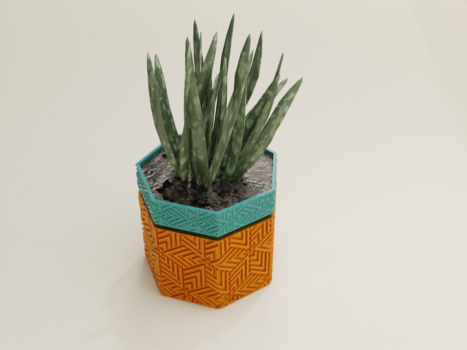 Self Watering pot 63 3D print model_9