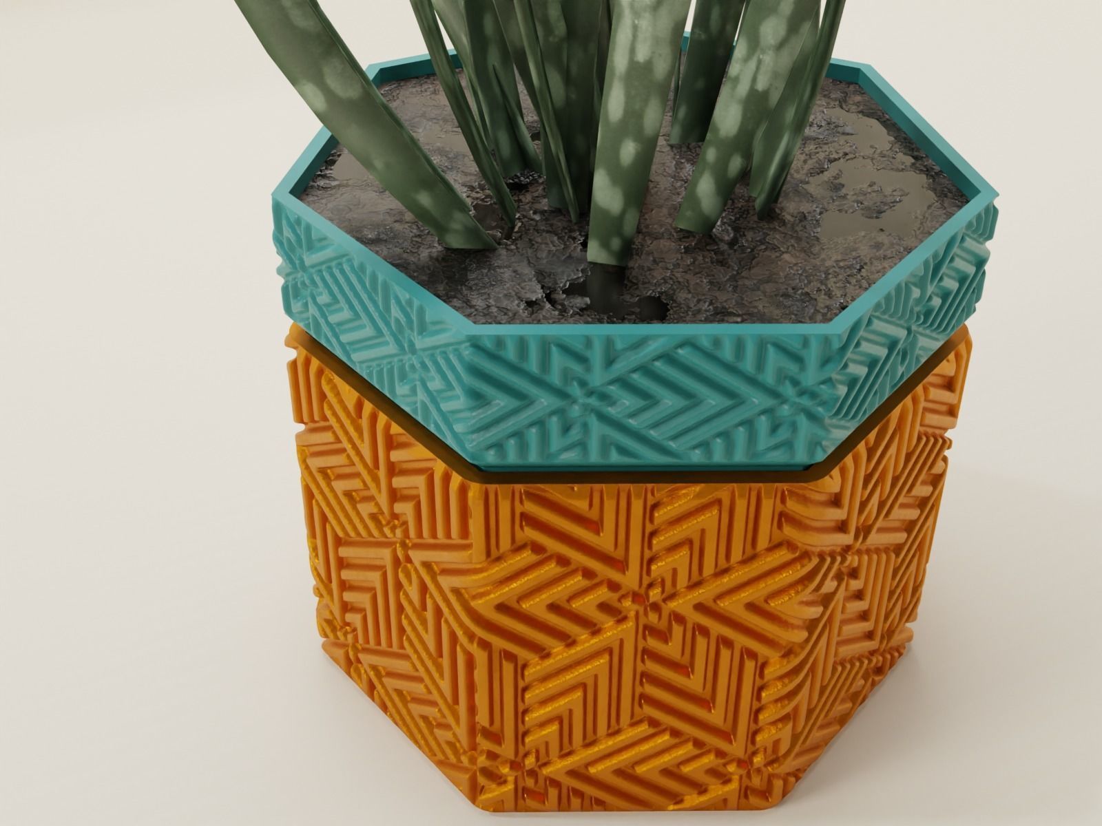 Self Watering pot 63 3D print model_8
