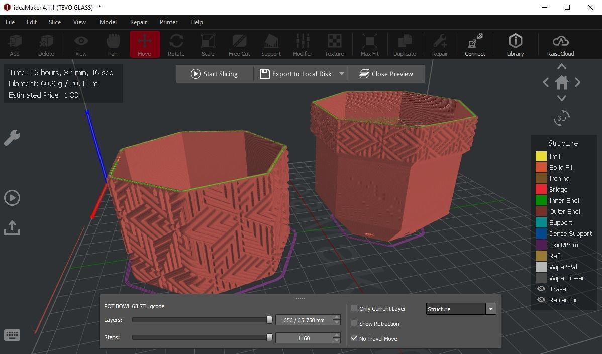 Self Watering pot 63 3D print model_1