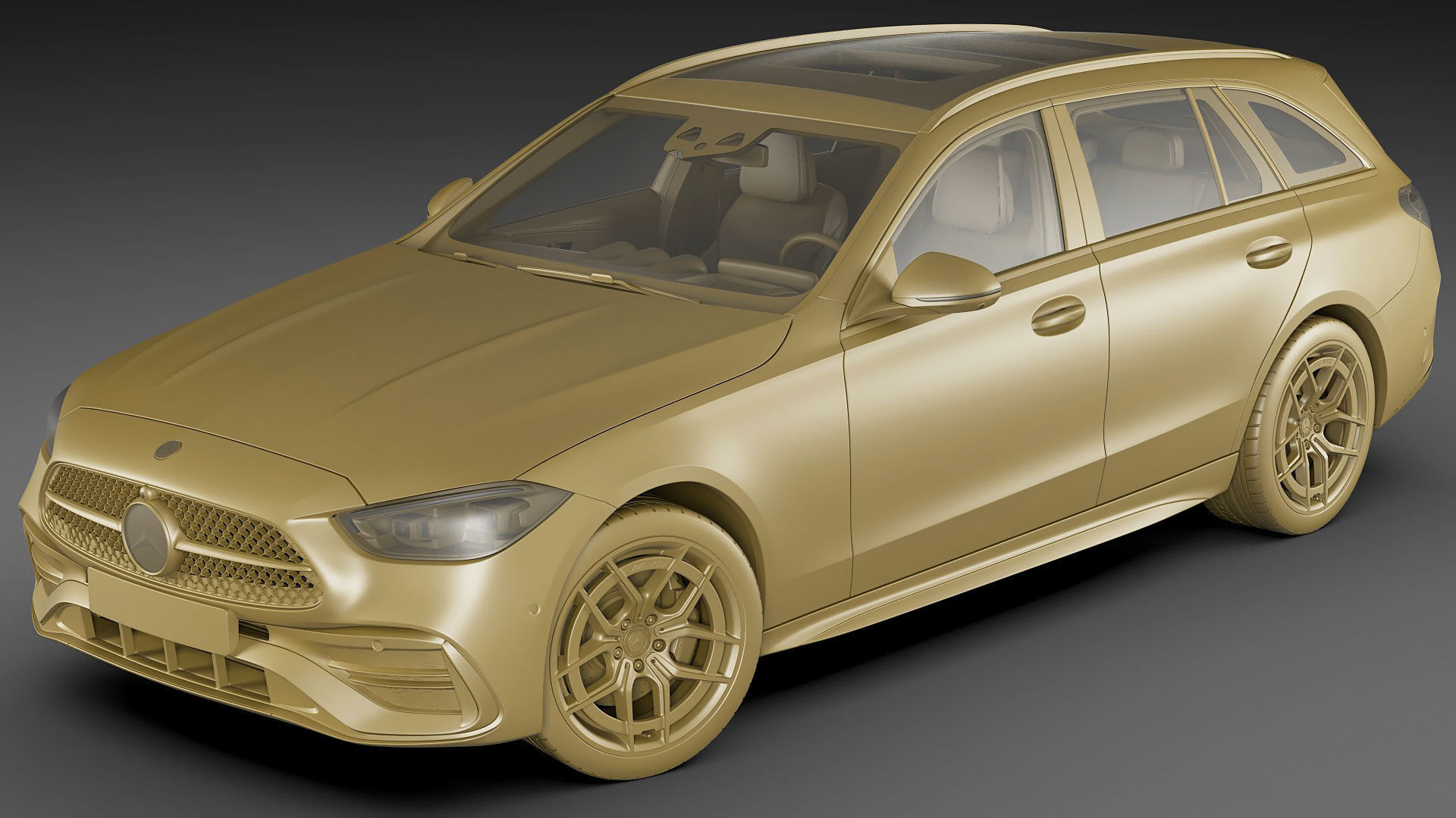 Mercedes-Benz C-class estate AMG-line 2021 3D model_19