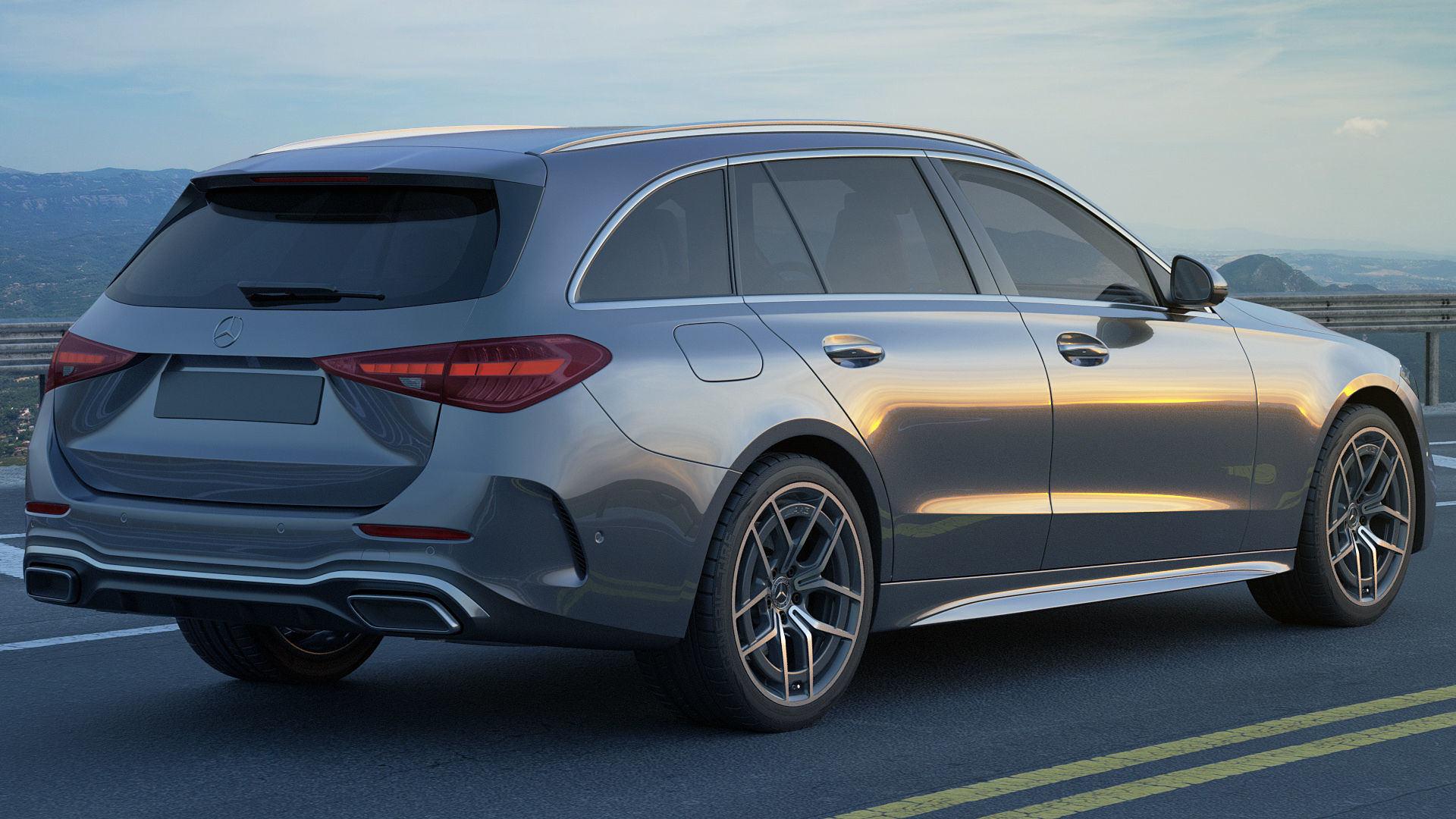 Mercedes-Benz C-class estate AMG-line 2021 3D model_24