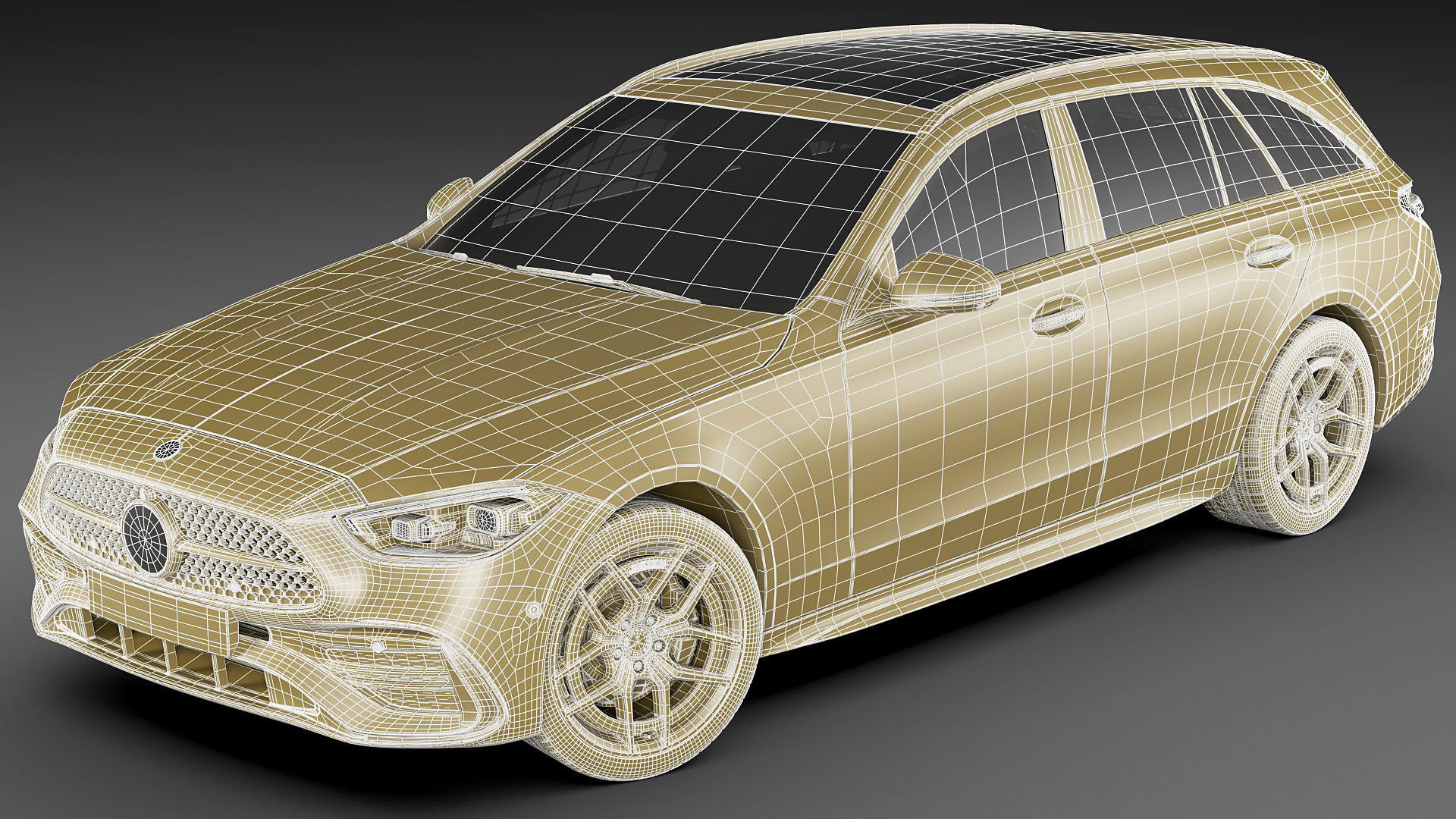 Mercedes-Benz C-class estate AMG-line 2021 3D model_26