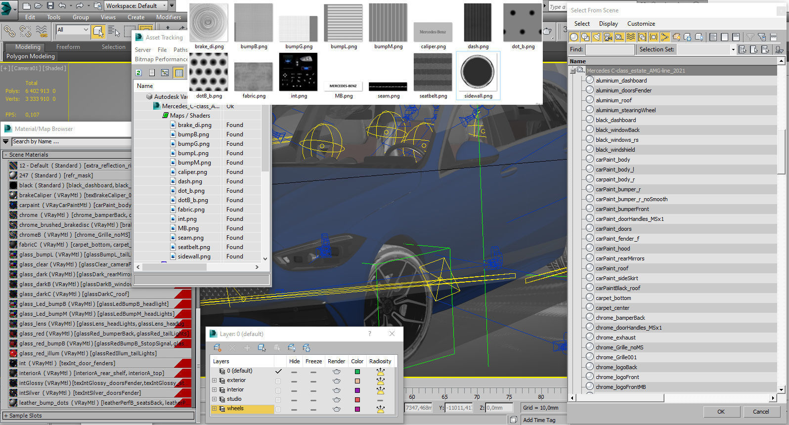 Mercedes-Benz C-class estate AMG-line 2021 3D model_30
