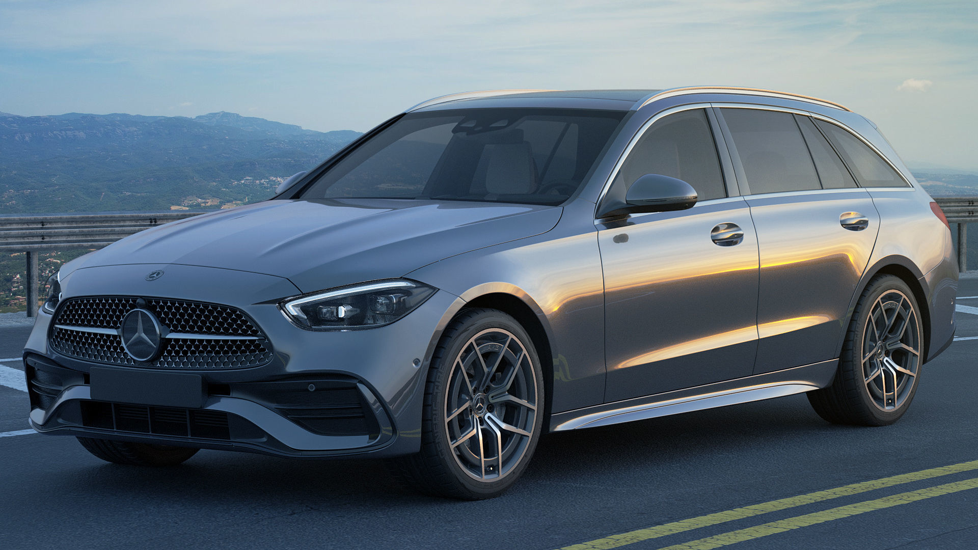Mercedes-Benz C-class estate AMG-line 2021 3D model_23
