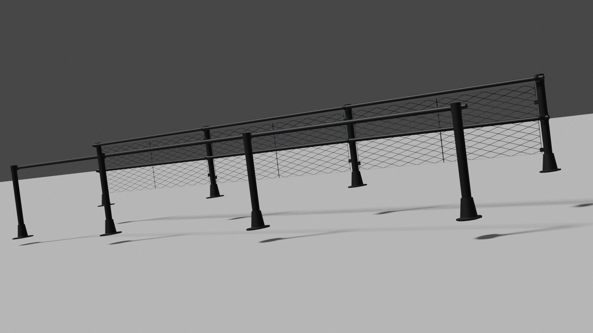Slope Railings 3D model_2
