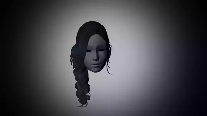 Hair for games Low-poly 3D model