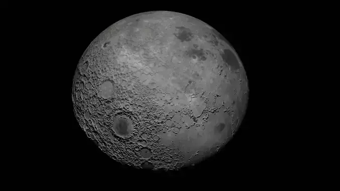 Realtistic Moon 3d model 