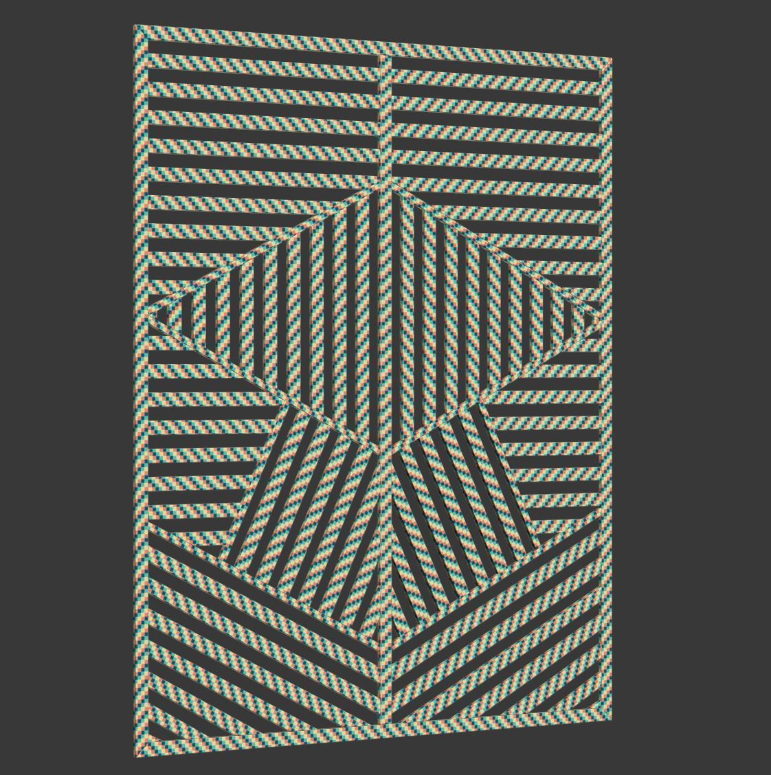 Wooden panel V2  Low-poly 3D model_5