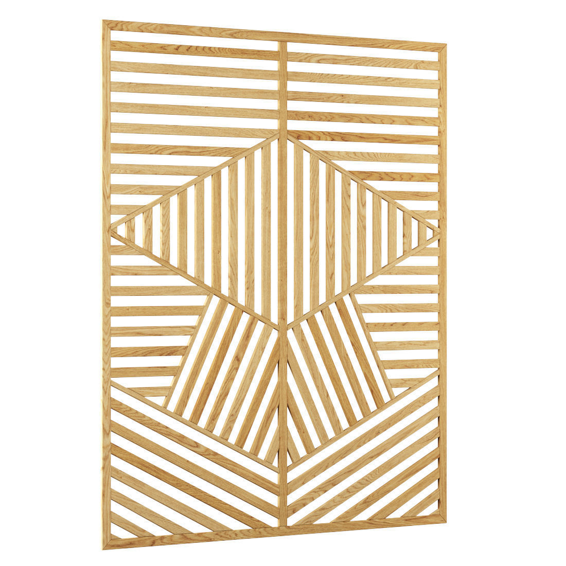 Wooden panel V2  Low-poly 3D model_1