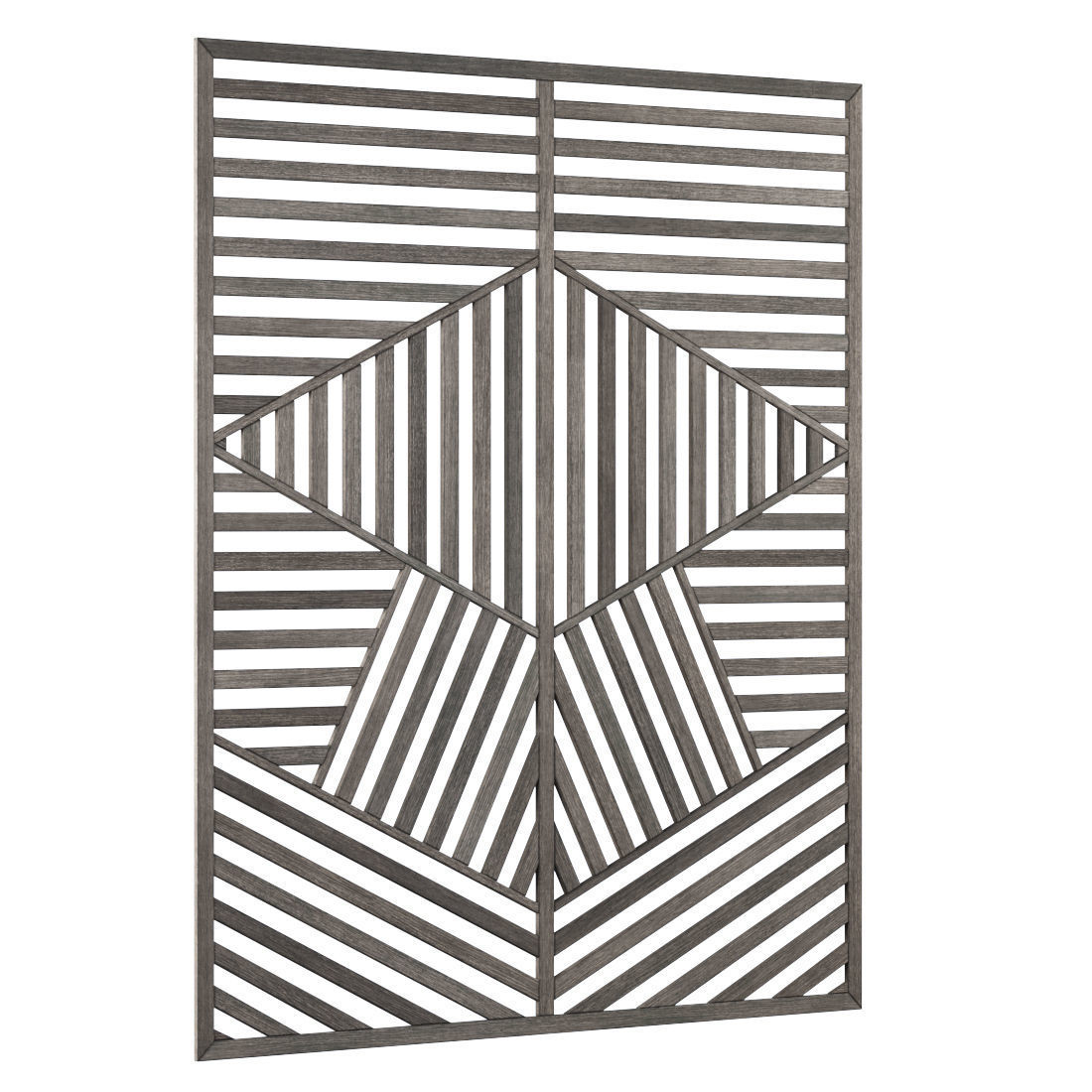 Wooden panel V2  Low-poly 3D model_3