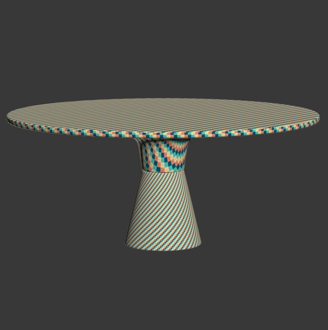 Endry Restaurant round table  Low-poly 3D model_6