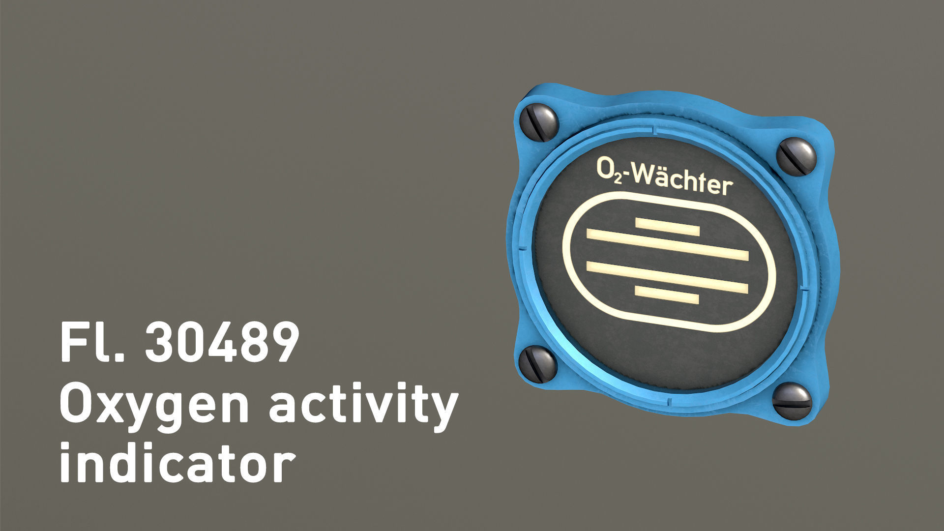 WWII German aircraft instruments Low-poly 3D model_9