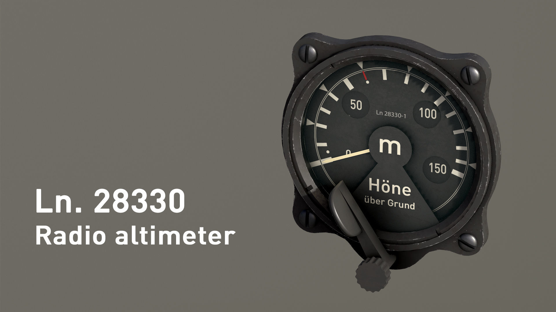 WWII German aircraft instruments Low-poly 3D model_2