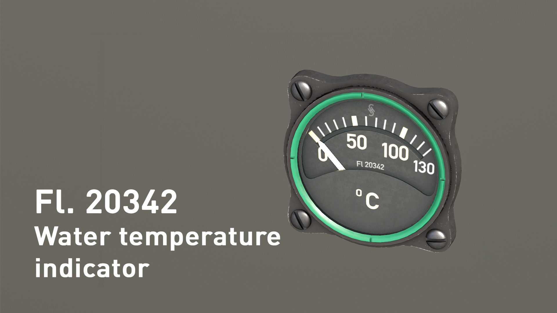 WWII German aircraft instruments Low-poly 3D model_15