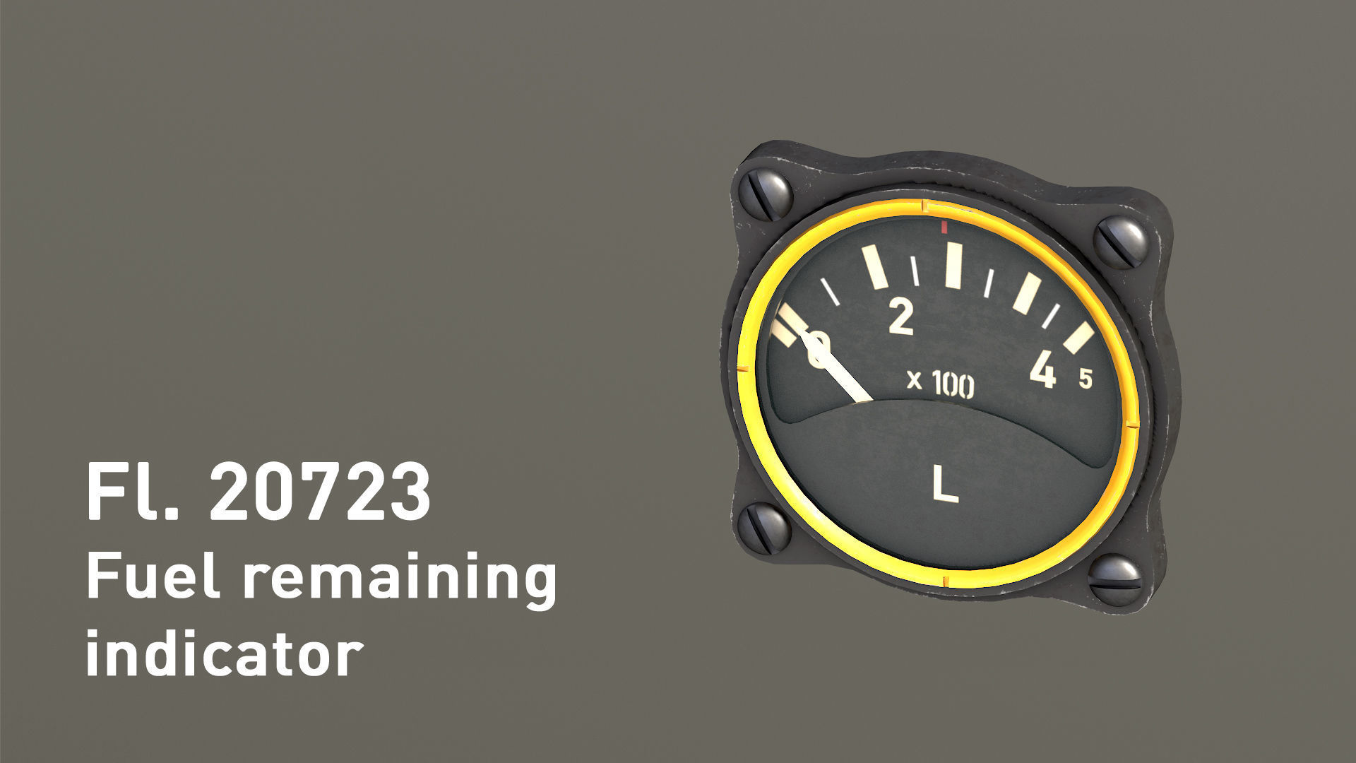 WWII German aircraft instruments Low-poly 3D model_18