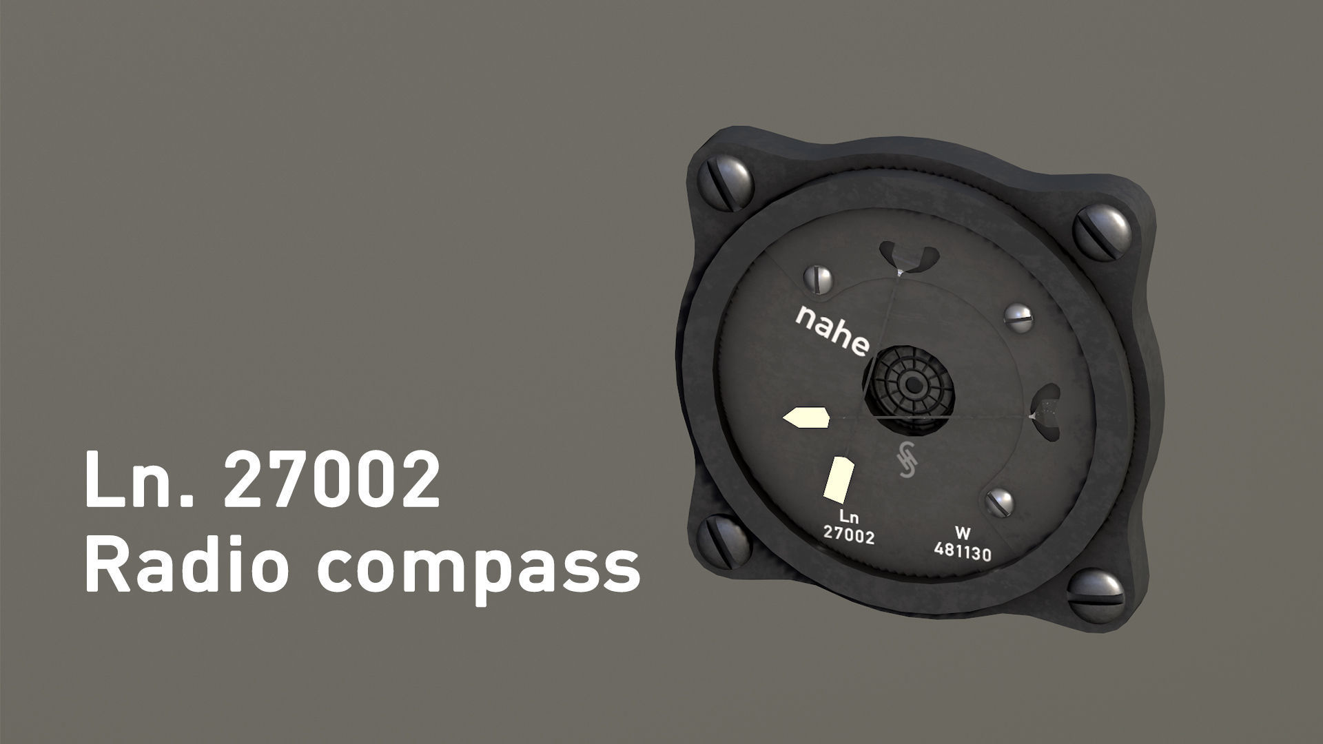 WWII German aircraft instruments Low-poly 3D model_14