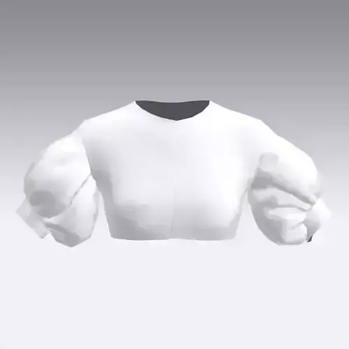 BLOUSE puff sleeve crop top