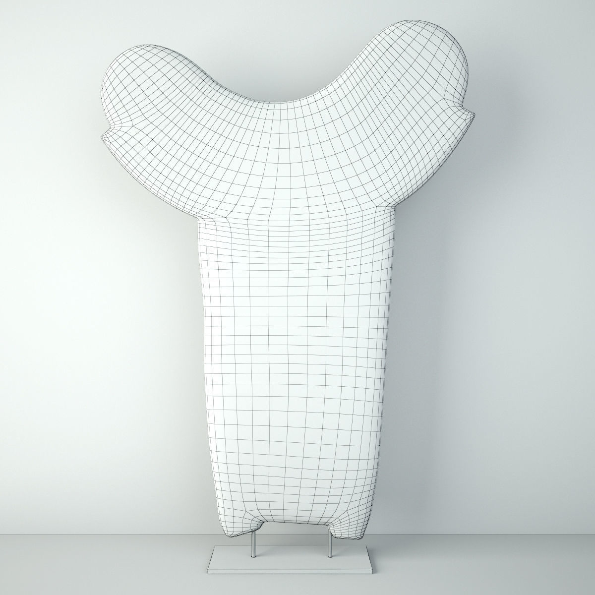 Vintage Wood Splash Board from Papua New Guinea 3D model_2