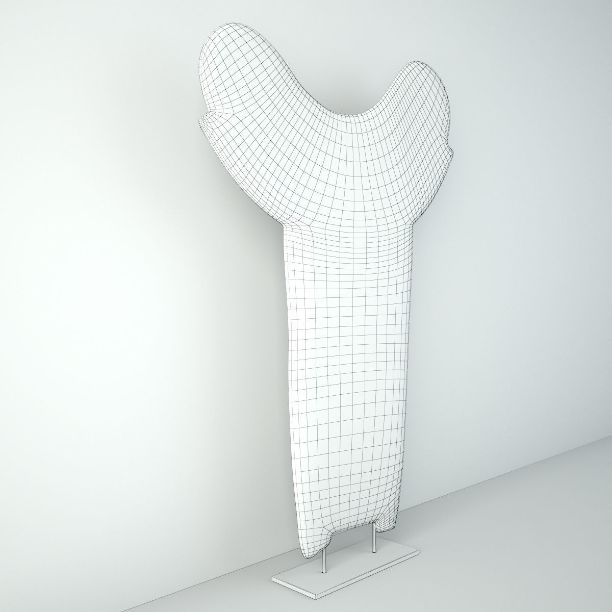 Vintage Wood Splash Board from Papua New Guinea 3D model_4