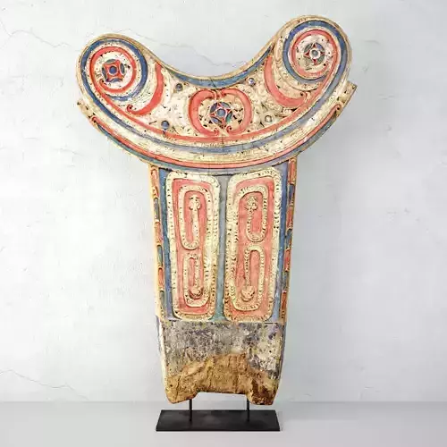 Vintage Wood Splash Board from Papua New Guinea