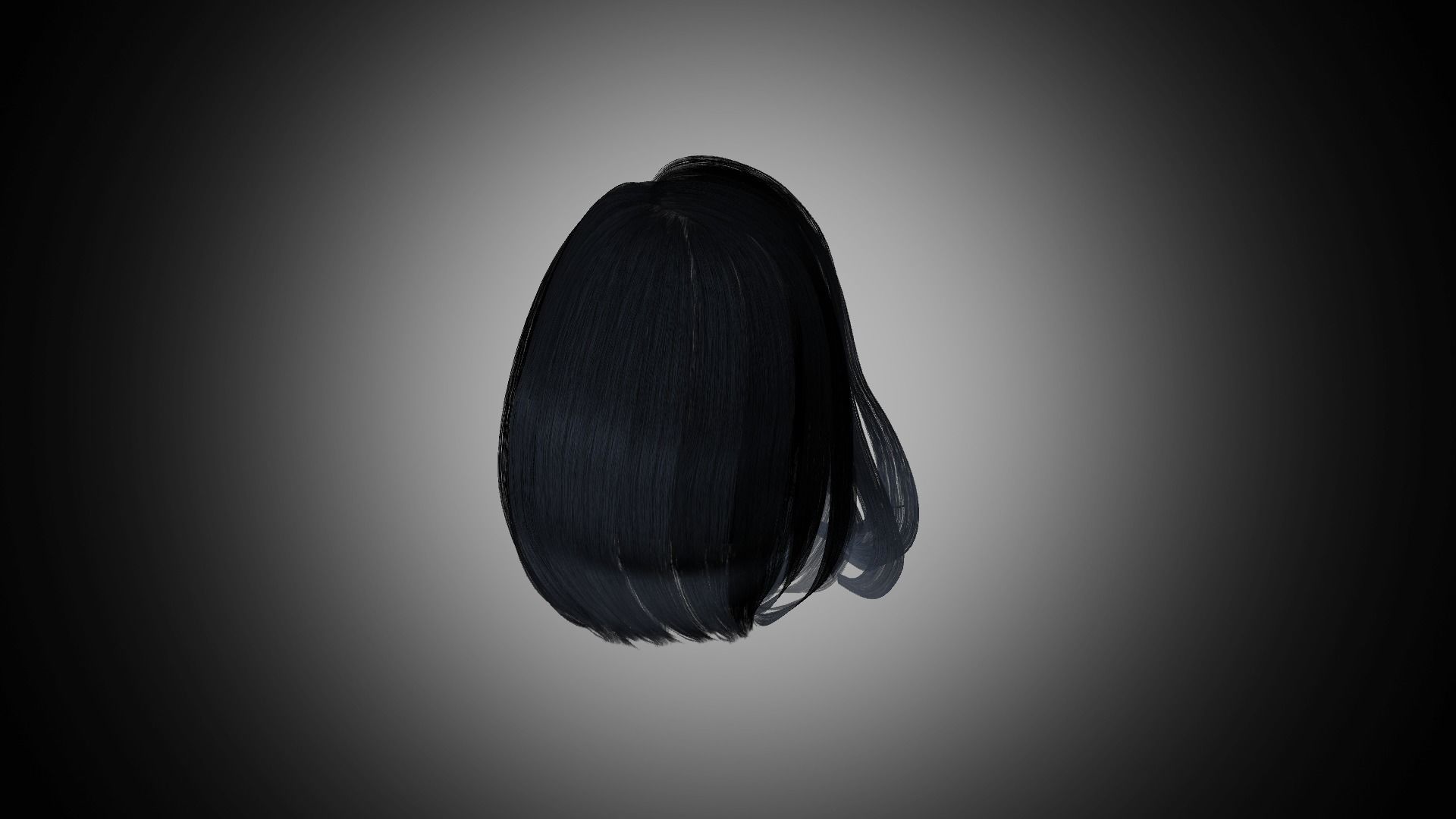 Hair for games Low-poly 3D model Low-poly 3D model_3