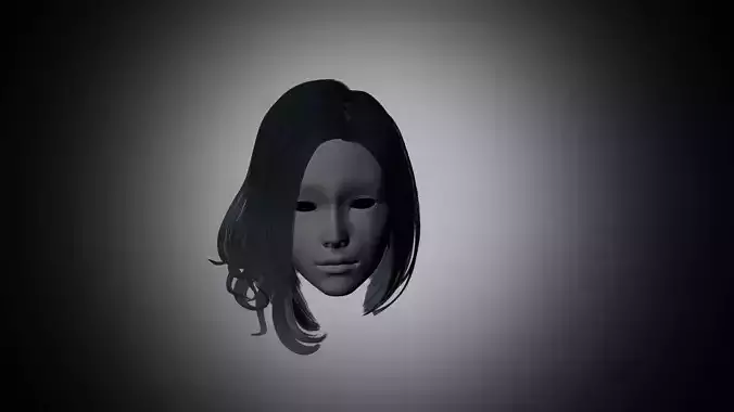 Hair for games Low-poly 3D model