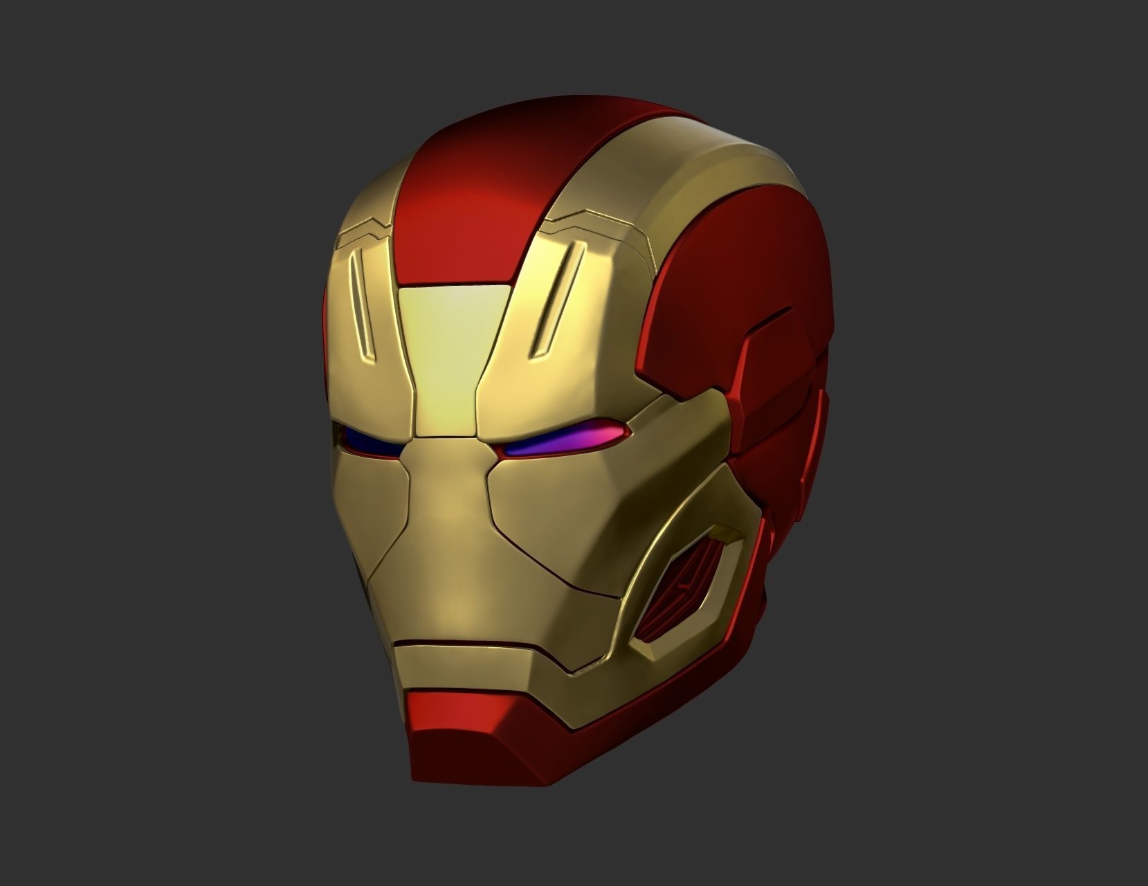  Iron man helmet  Free 3D print model_3
