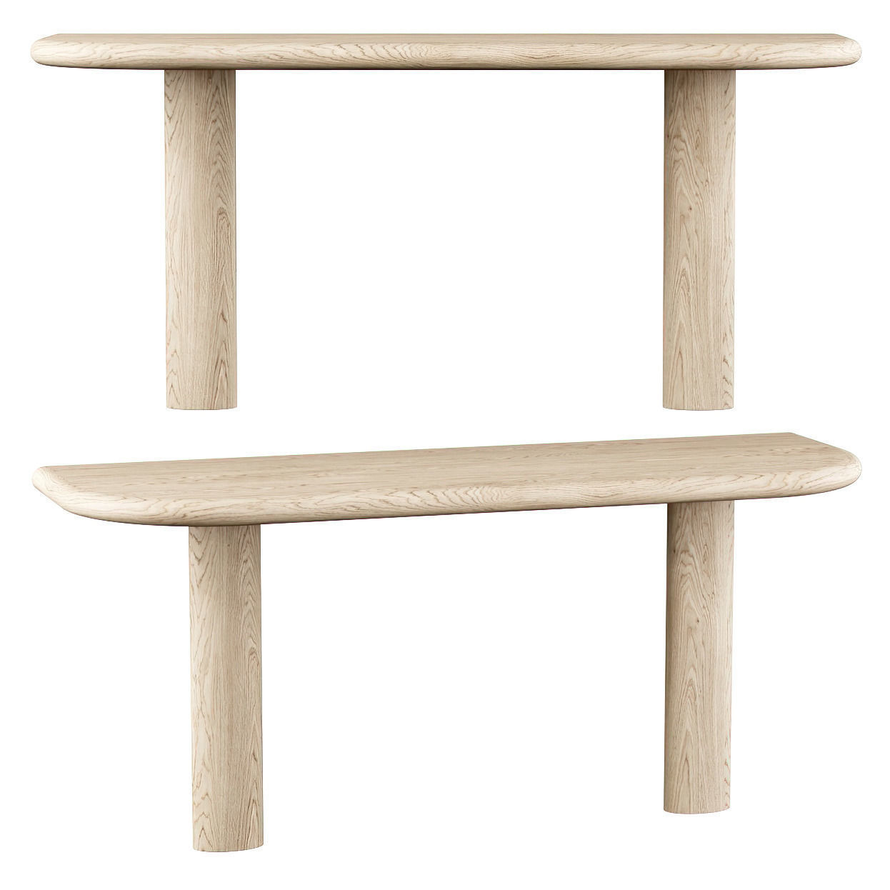 Ebbi dining and side table  Low-poly 3D model_2