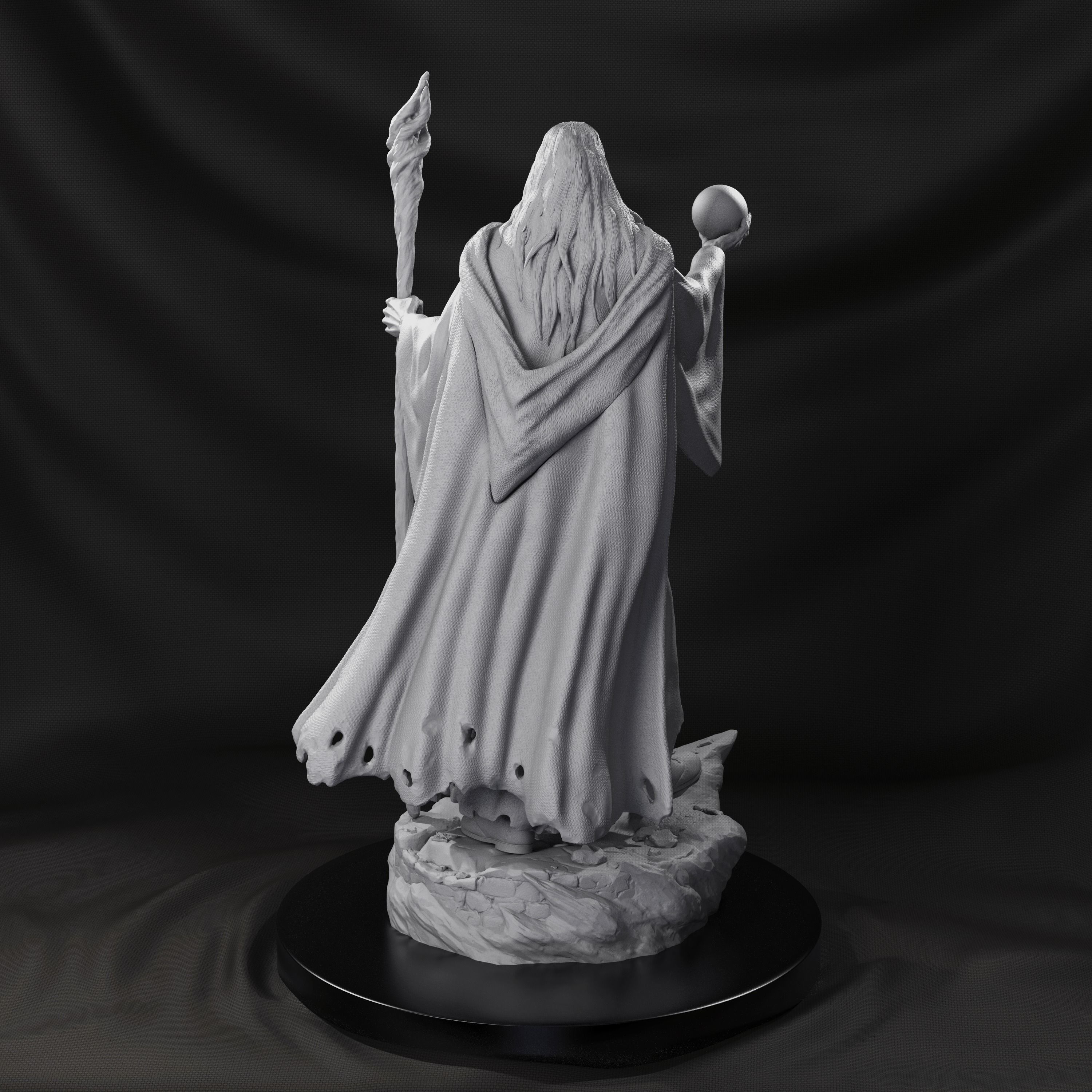 Gandalf the Black pre-supported statue 3D print model_4