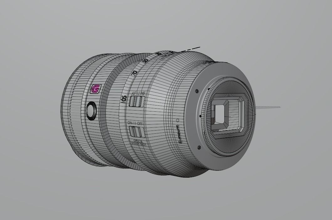 Sony FE 24-105mm f4 G OSS Lens 3D model_2
