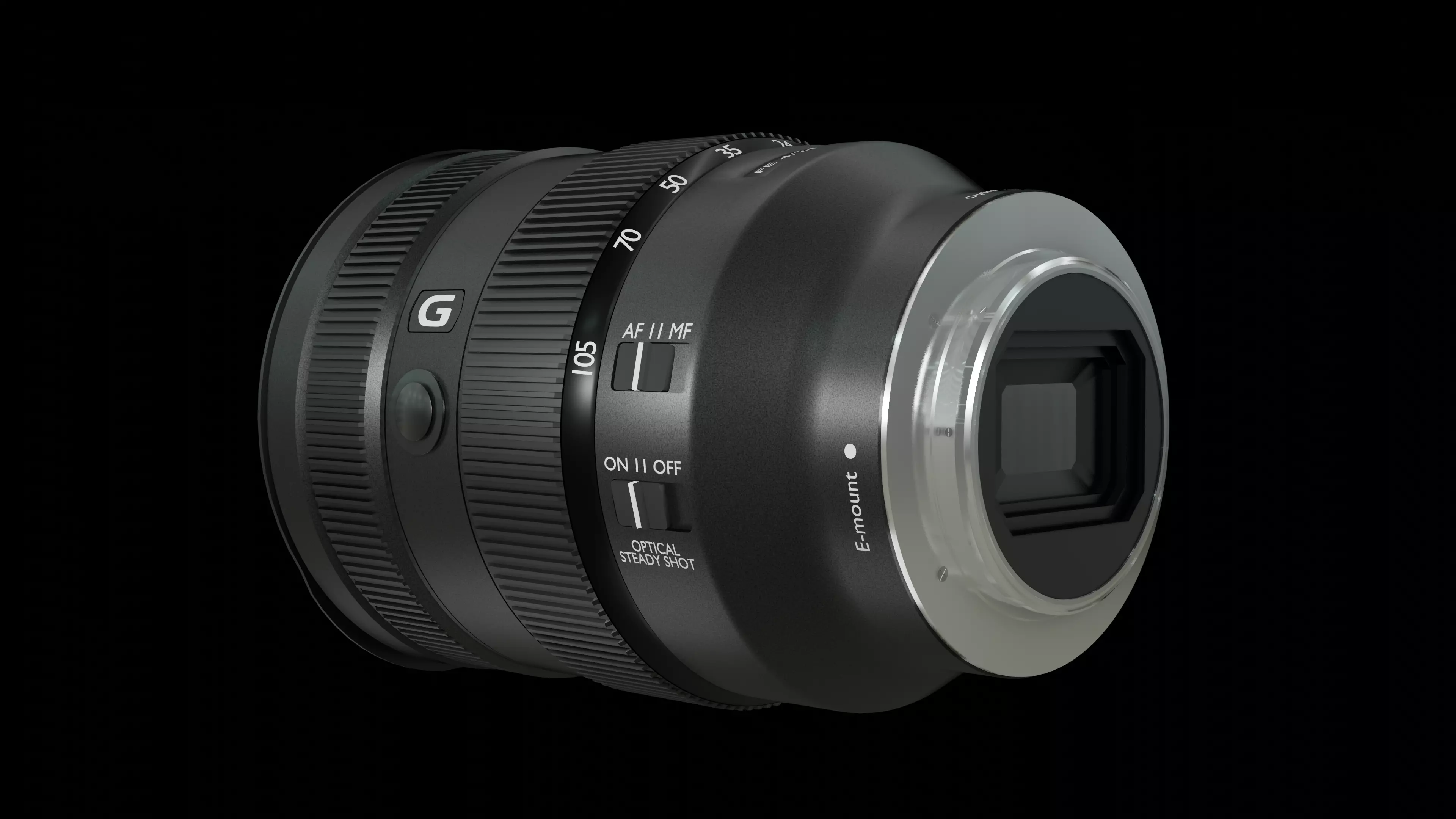 Sony FE 24-105mm f4 G OSS Lens 3D model_0