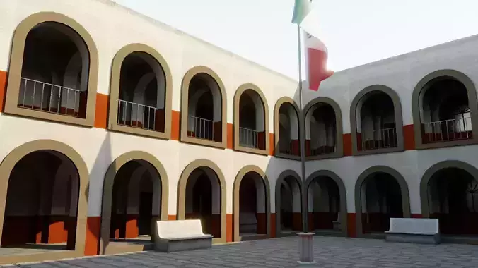 Old School Building Lowpoly Scene VR-ready game-ready Low-poly 3D model Old School Building Lowpoly Scene VR-ready game-ready Low-poly 3D model