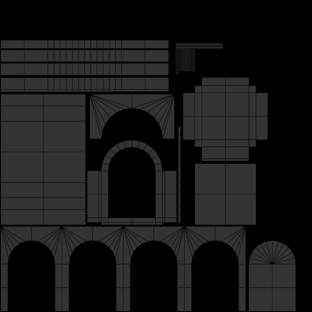 Old School Building Lowpoly Scene VR-ready game-ready Low-poly 3D model_9