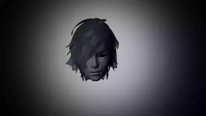 Hair for games Low-poly 3D model