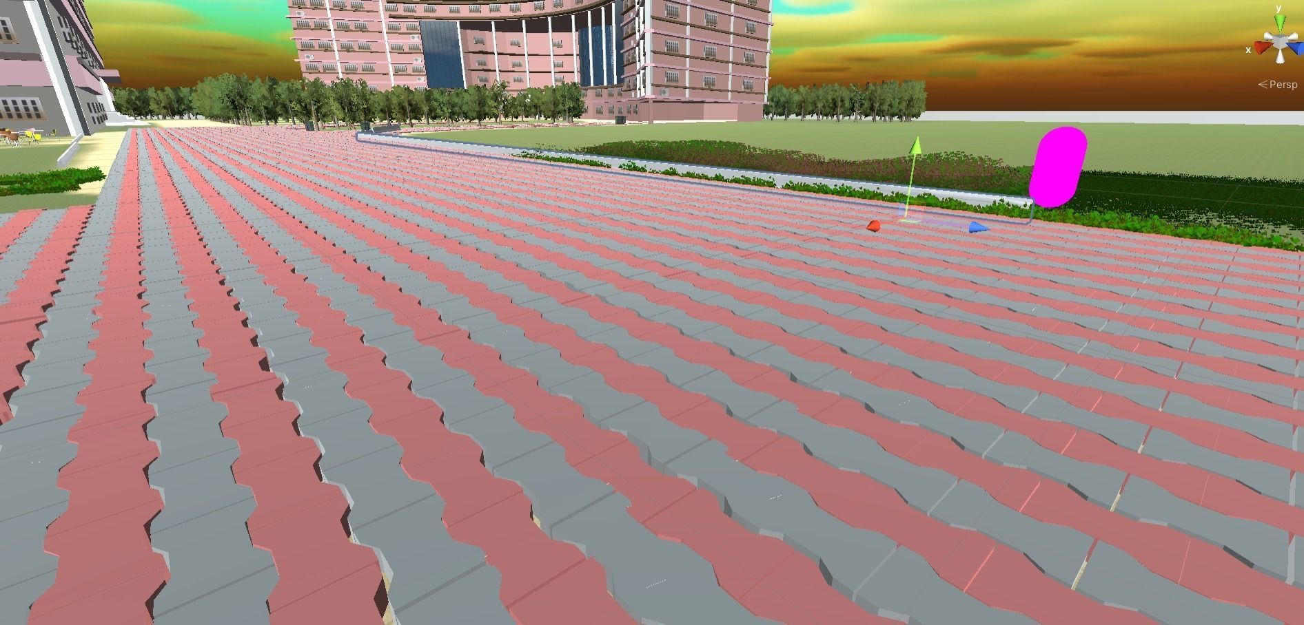 Paving coil 3D model paver blocks Low-poly 3D model_1