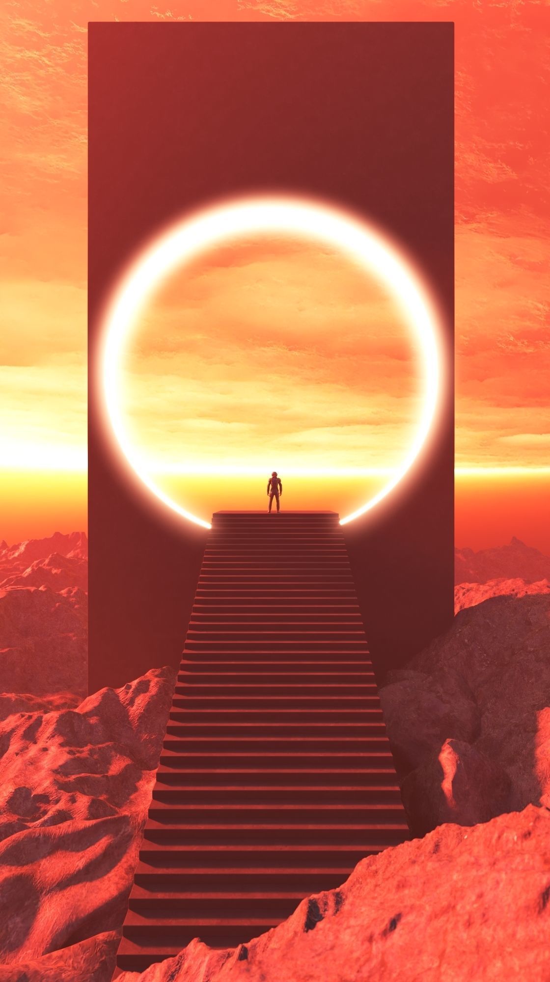 Futuristic sci-fi art The Portal 3D model_1