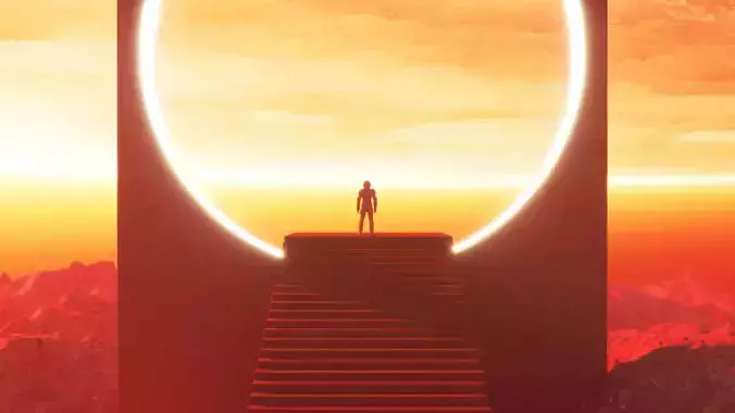 Futuristic sci-fi art The Portal 3D model