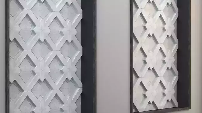 3d tile two triangles in frame