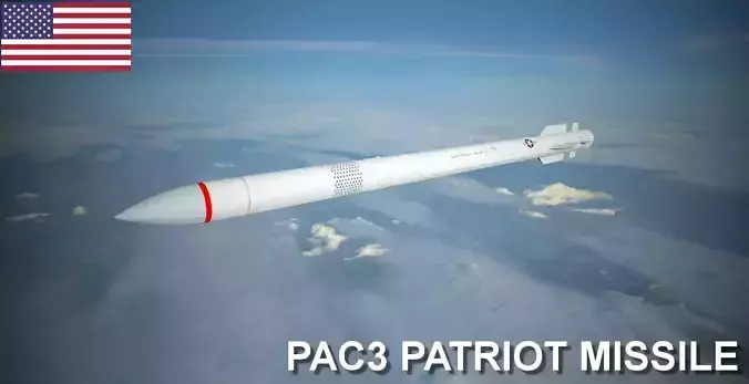 PAC 3 Missile Low-poly 3D model