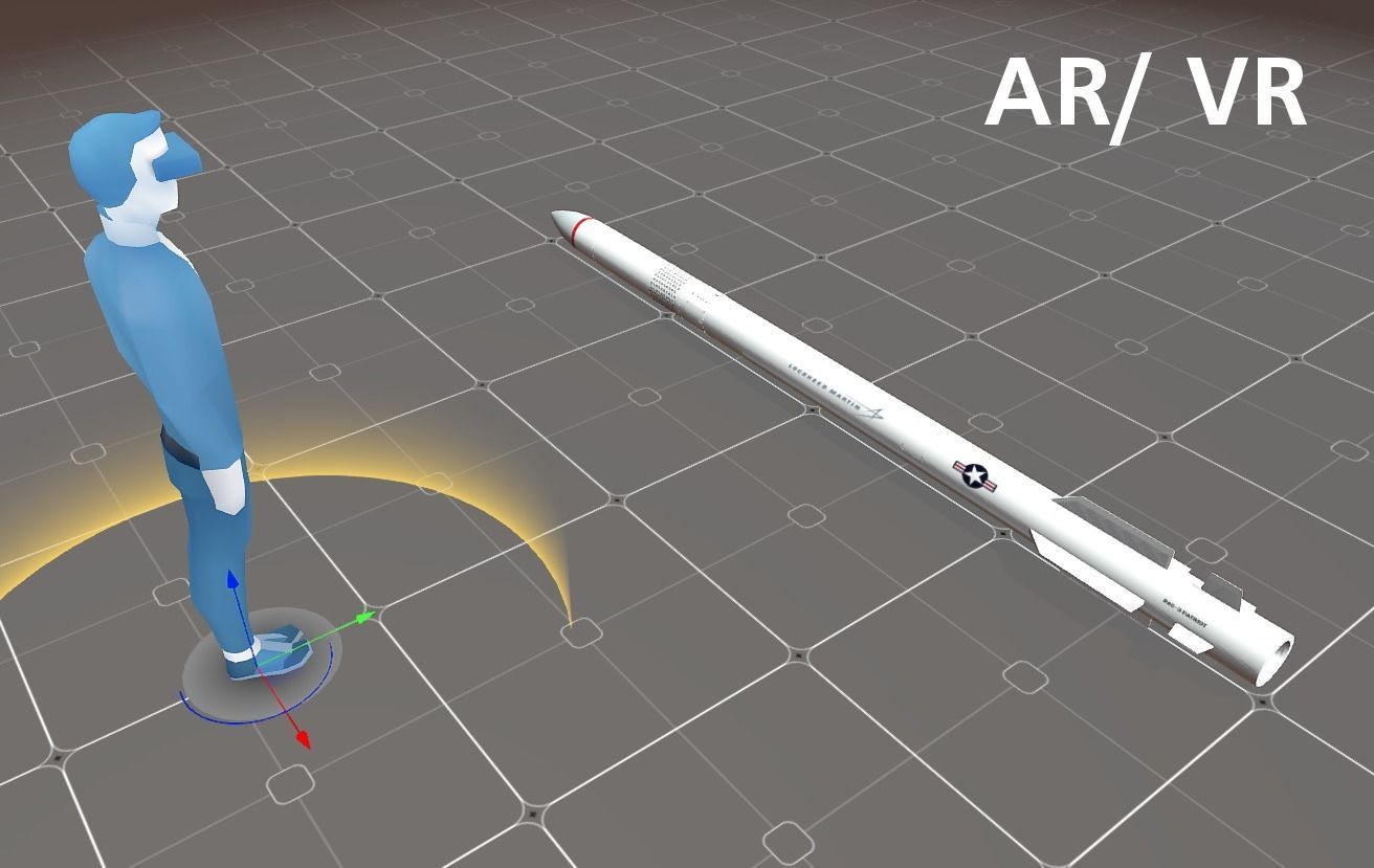 PAC 3 Missile Low-poly 3D model_16