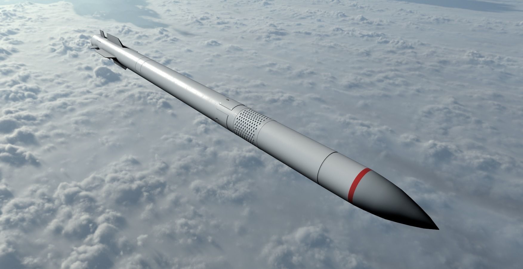 PAC 3 Missile Low-poly 3D model_13