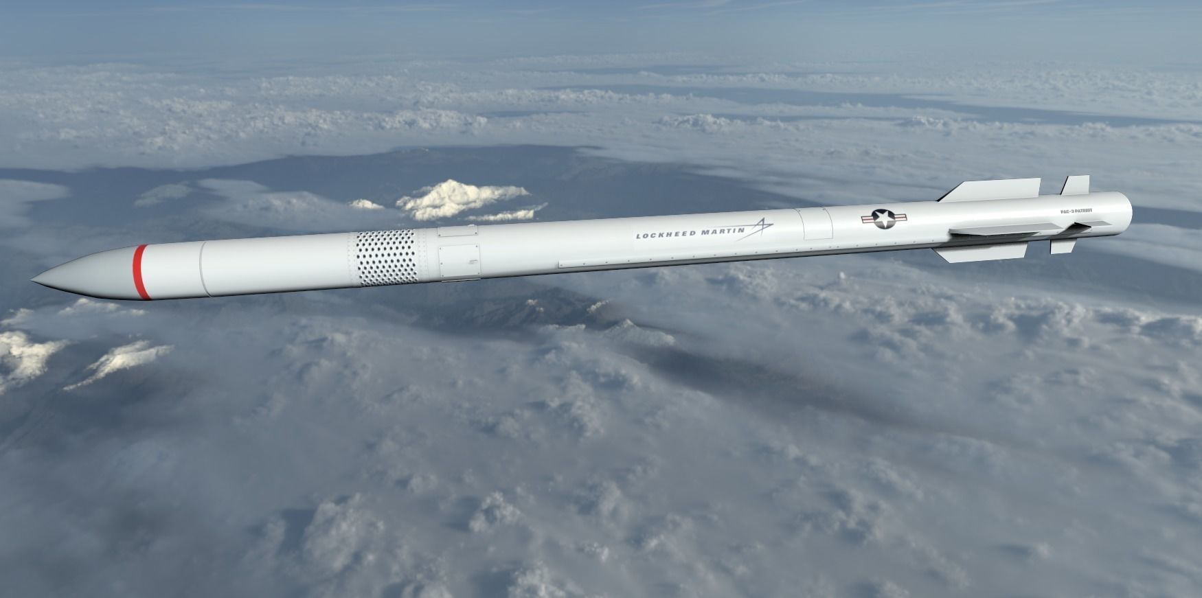 PAC 3 Missile Low-poly 3D model_4