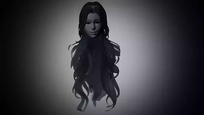 Hair for games Low-poly 3D model