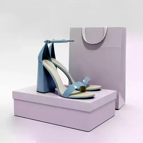  High Heel Sandals with Bag and Packaging Box