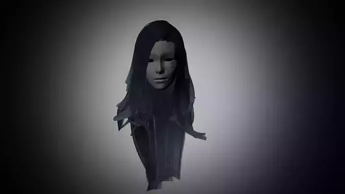 Hair for games Low-poly 3D model